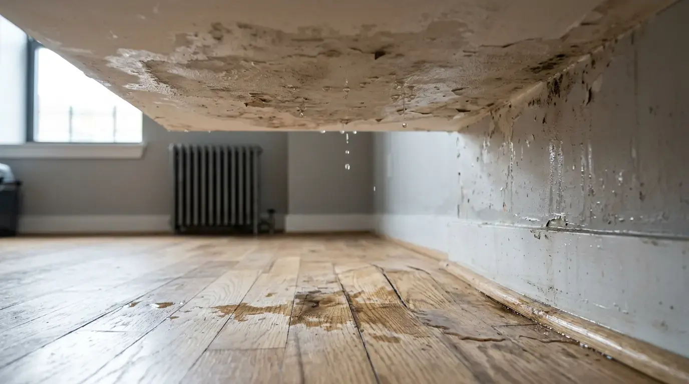 Water damage repair in a New Jersey apartment